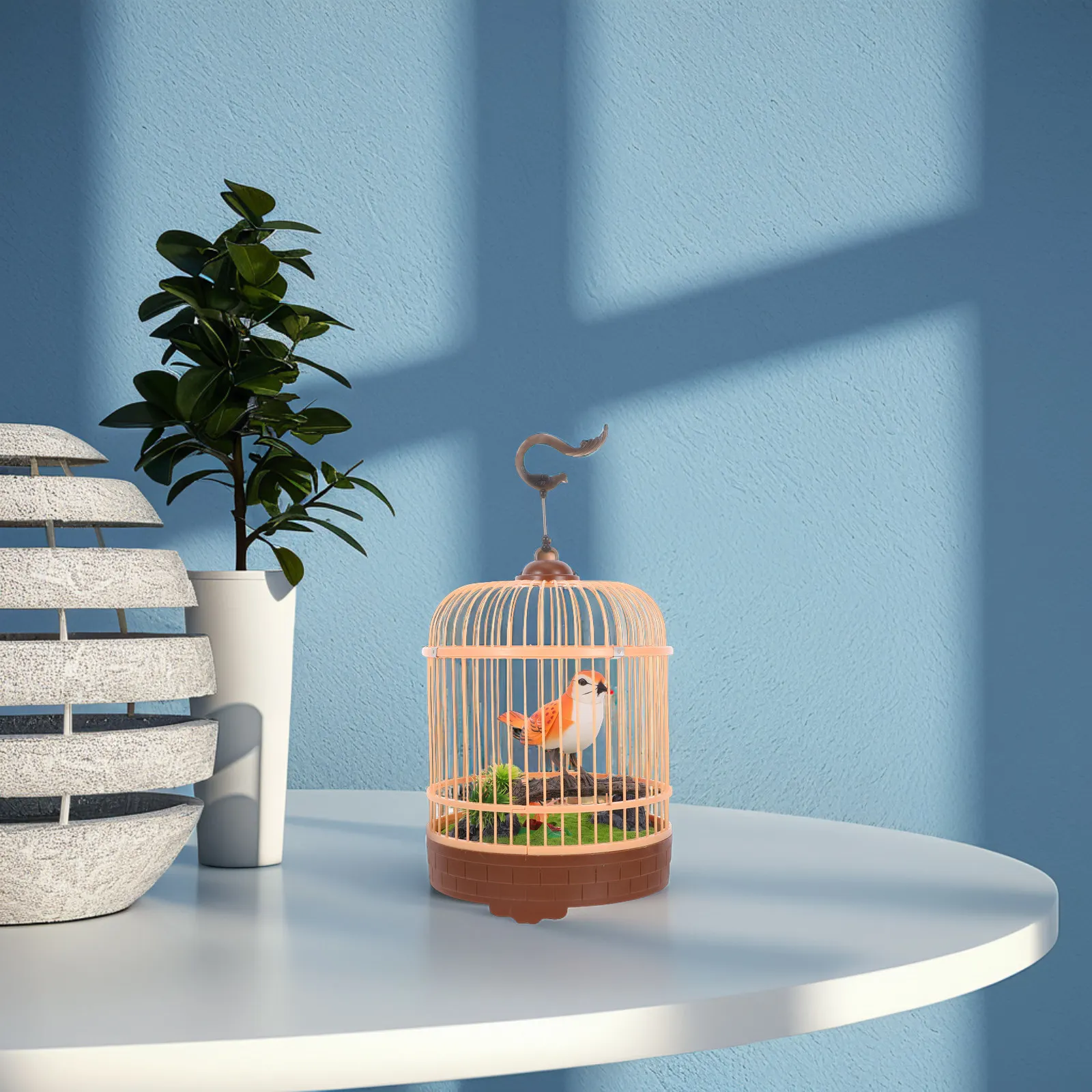 

Интерактивная декоративная клетка для птиц с голосовым управлением: реалистичные звуки и движения, имитирующие пение и расправление крыльев, для детей