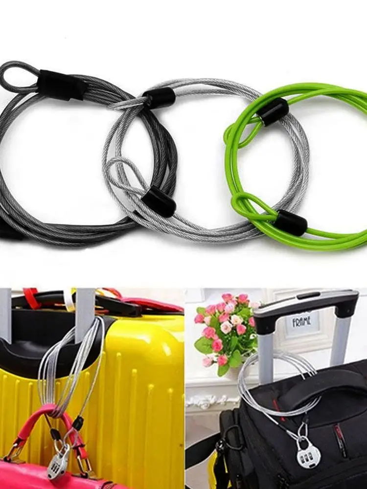 AliExpress NONE High Quality Security Strong Braided Rope Anti-theft 100cm/39'' Outdoor Bike Lock Cycling Accessories Outdoor Tool
