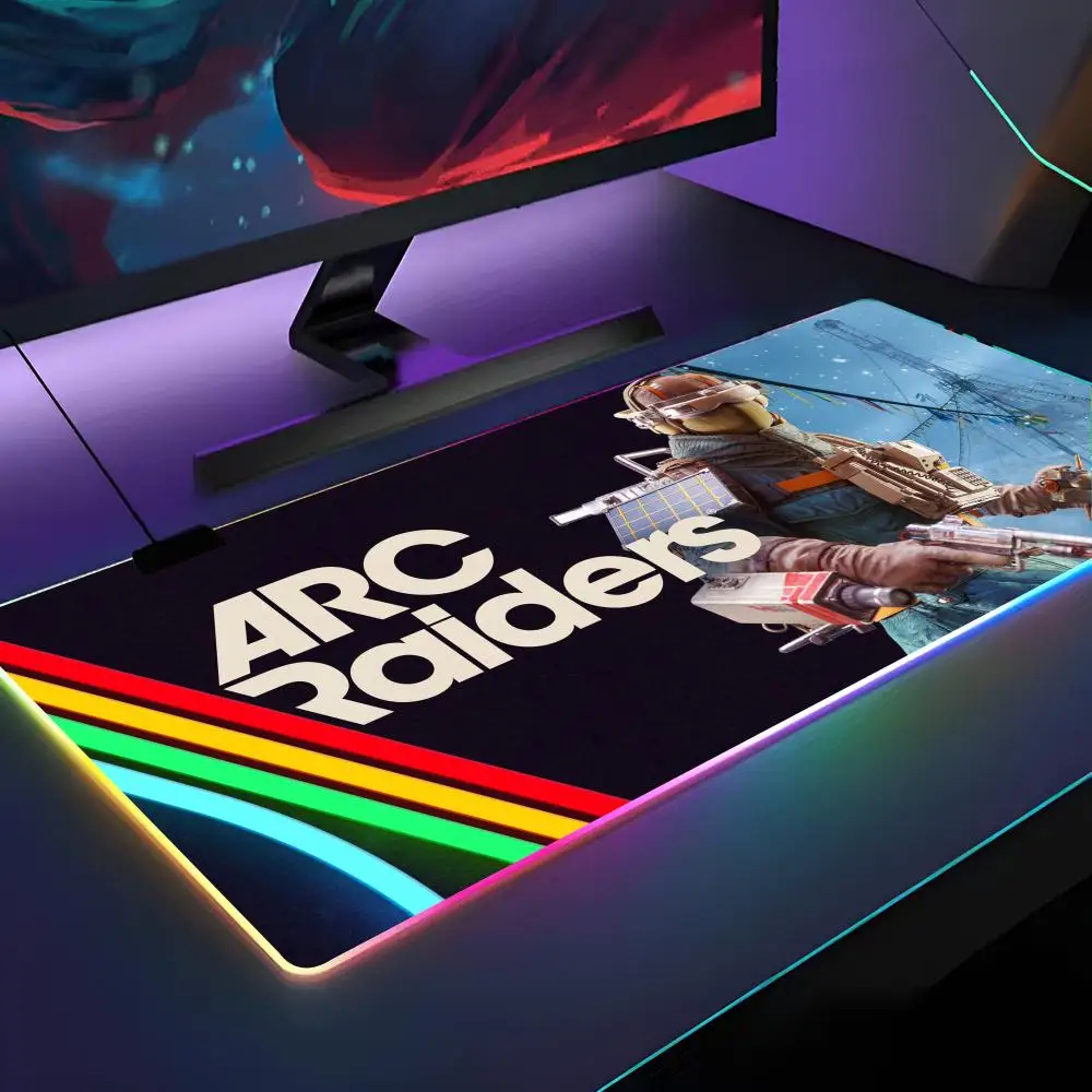 

A-ARC Raiders Mouse Pad RGB Backlit Mouse Pad Laptop Mouse Pad Laptop Gamer Computer Desk Gaming Accessories
