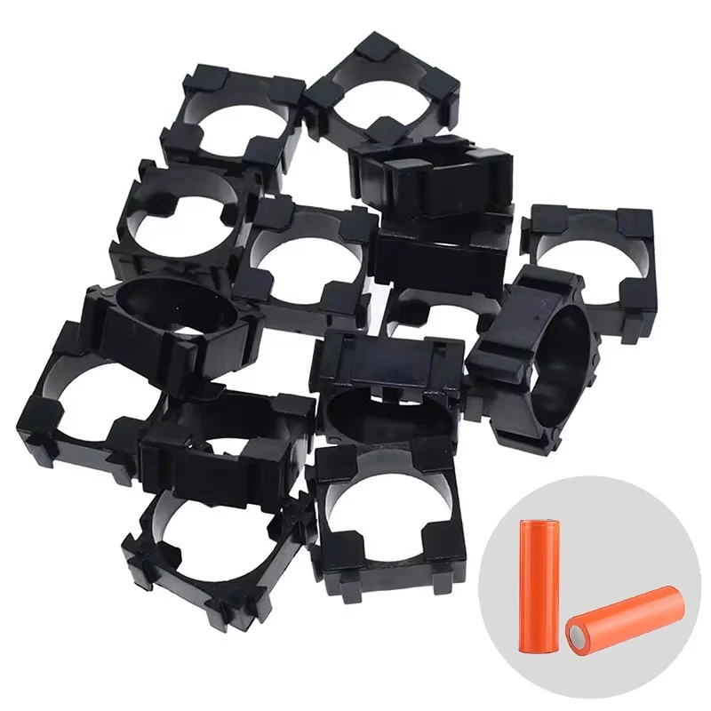 100pcs 18650 Lithium Battery Holder Cylindrical Anti Vibration Plastic Battery Pack Stand Li-ion Battery Stand Spacer Cell Holde