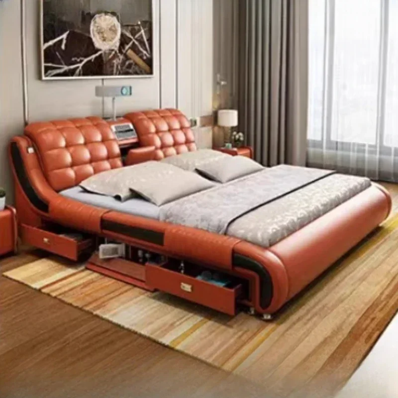 

Детская двуспальная кровать Queen, королевское современное деревянное изголовье, двуспальная кровать размера King Size, деревянная мебель для мальчиков Letti Matrimoniali для спальни