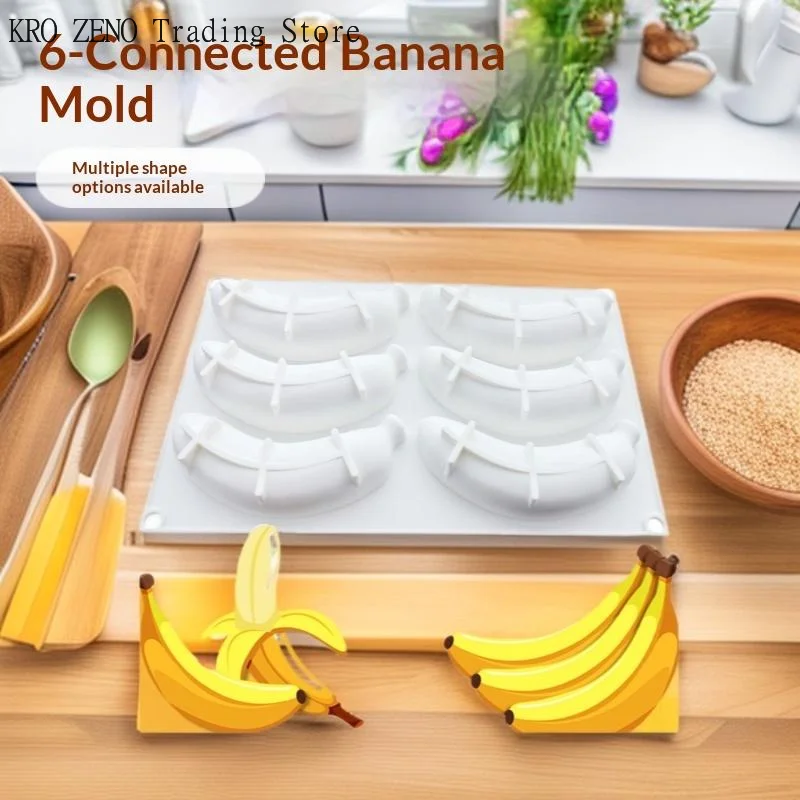 🔝1PCS Fruit Banana Grape Silicone Cake Mold Mousse Cake Mold Cake Decoration Chocolate Mold Reusable Making Moulds Dessert Tool
