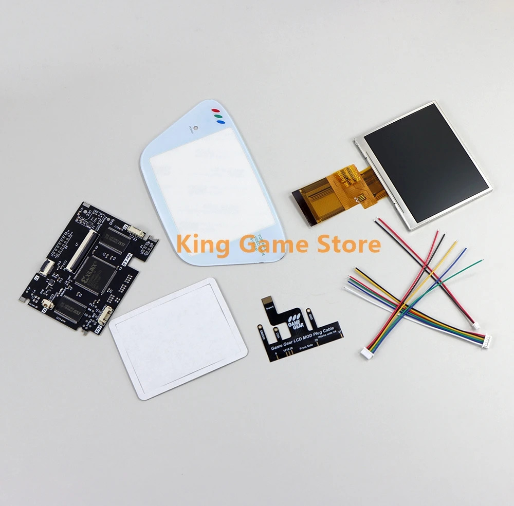 10 ชุดชุดหน้าจอ LCD สําหรับ SEGA เกมเกียร์ความสว่างสูง LCD Backlight V4.0 สําหรับ SEGA GG