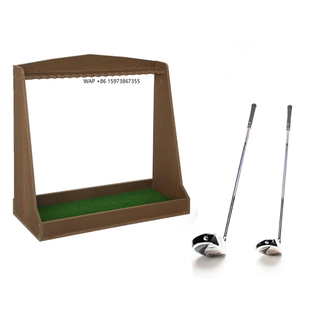 رف عرض تخزين نادي الجولف ذو تأثير خشبي مكون من 18 فتحة نادي الجولف