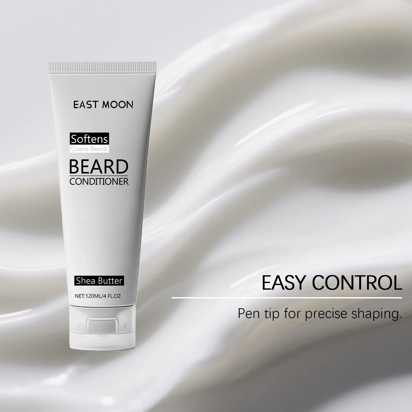 بلسم اللحية للرجال من إيست مون ألو، يرطب للعناية اللطيفة، يمتص بشكل فعال، تشكيلًا دقيقًا، يحافظ على تليين اللحية