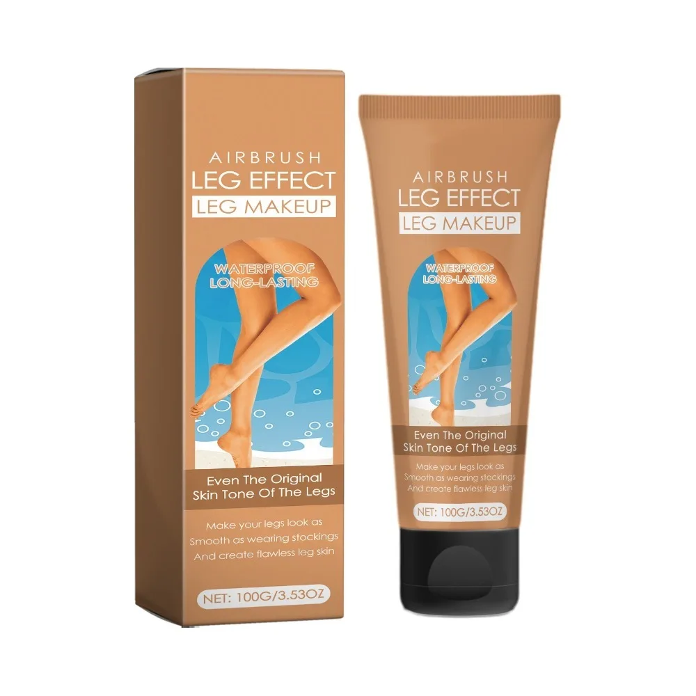 Maquillaje de piernas resistente al agua de alta calidad, base líquida antitransferencia de larga duración, incluso tono de piel, loción para oscurecer las piernas, maquillaje corporal