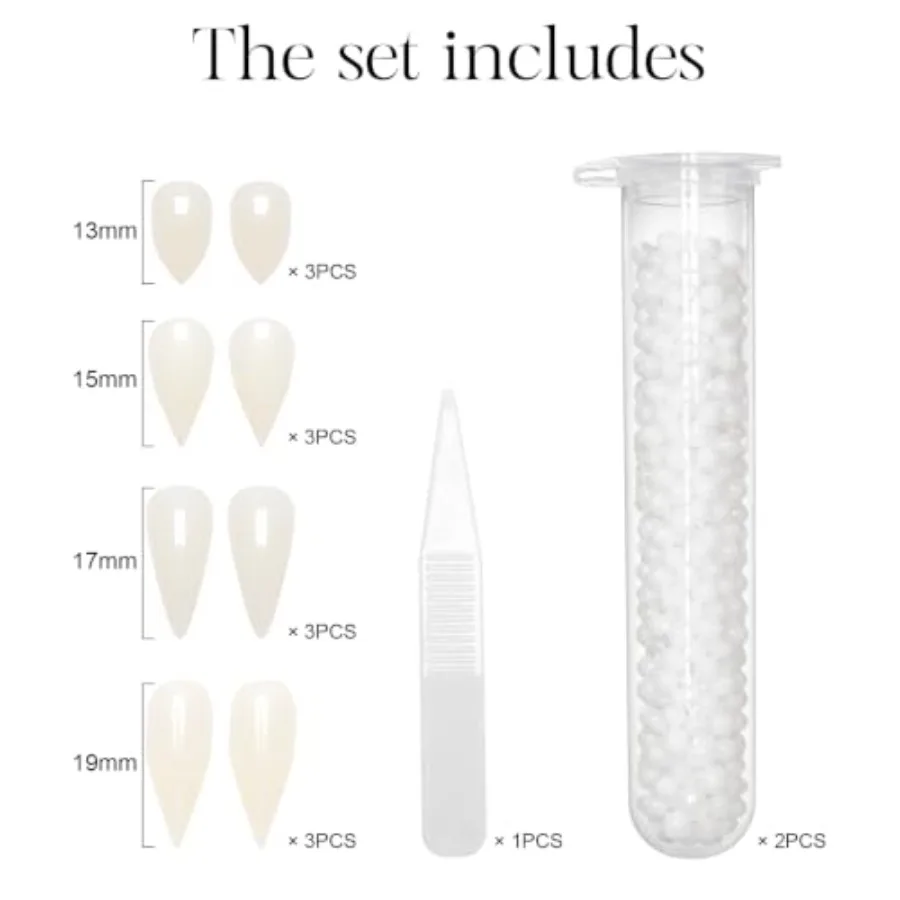 12 Pairs Vampire Teeth Fake Teeth for Adult Cosplay Halloween 4 Sizes Fake Teeth, Halloween Themed Party, Makeup Cosplay Access