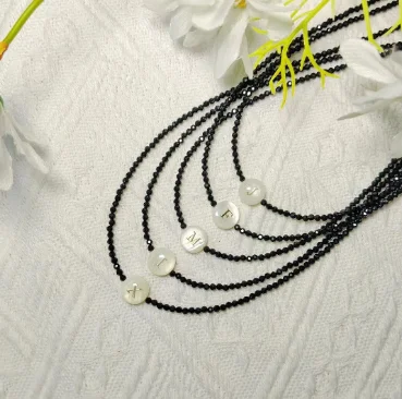 

Elegant black spinel necklace