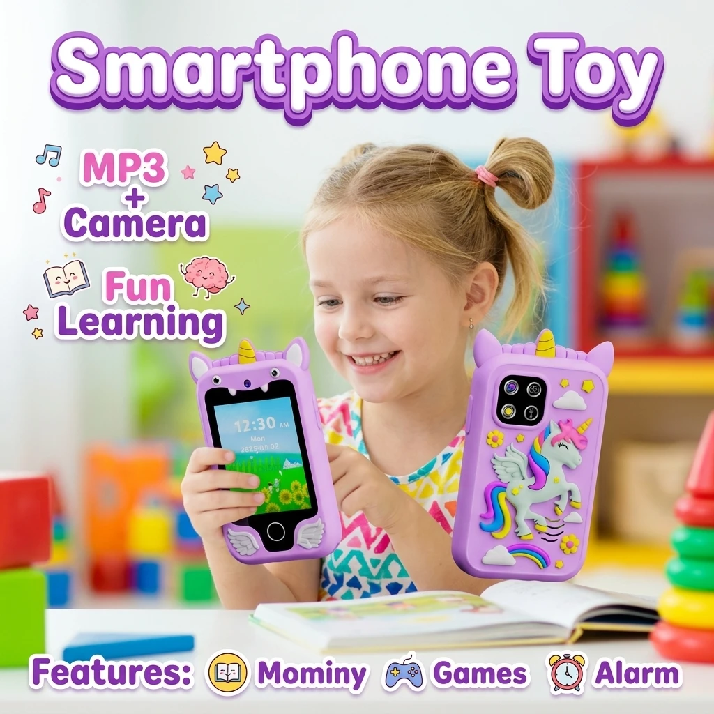 8G 키즈 유니콘 미니 스마트폰 2.8인치 터치스크린  - Kids Toys Smartphone 리뷰 및 가격