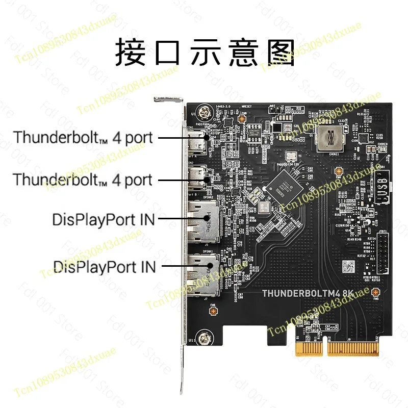 MSI PCIe Thunderbolt 4 Expansion Card M4 USB4 Compatible 8K for Z590/Z690/Z790 Motherboards