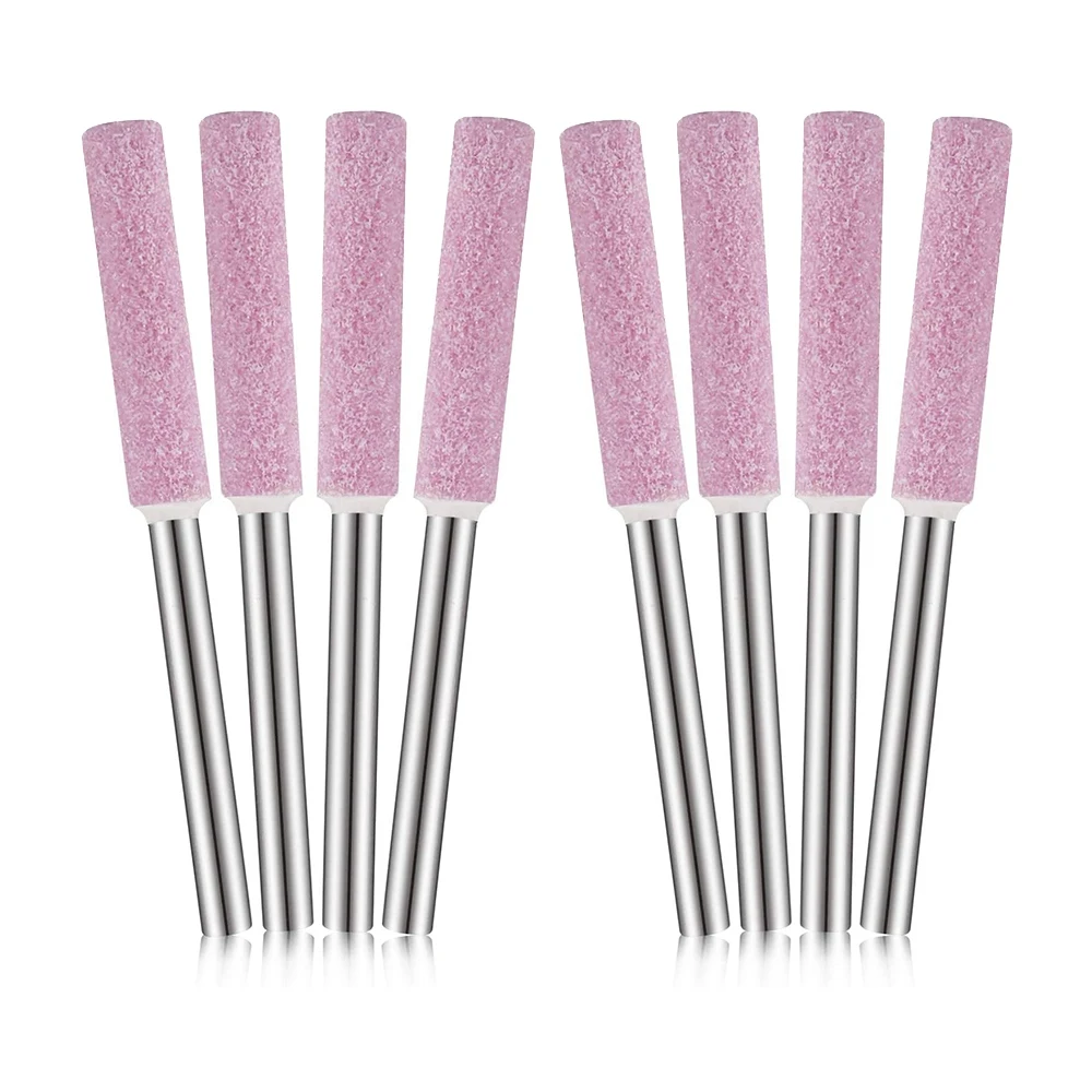 AT63-50 Pieces Burr Grinding Stone File,Polishing Grinding Tool Grinding Bits For Chainsaw Sharpener, 3/16 Inch/ 4.8 Mm