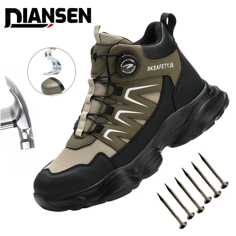 

Men's Screw-Fastening Safety Shoes, Anti-Smashing And Anti-Puncture Work Shoes, Breathable Men's Safety Shoes, Protective Boots