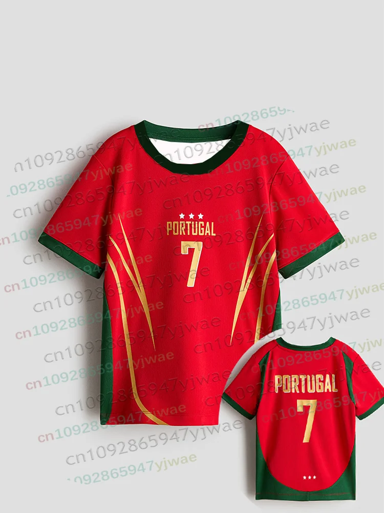 2026 Portugal Flag Football Jersey Outdoor Sport Training Breathable Soccer Fans Short Sleeve Tshirt Summer Women Men Beach Tees