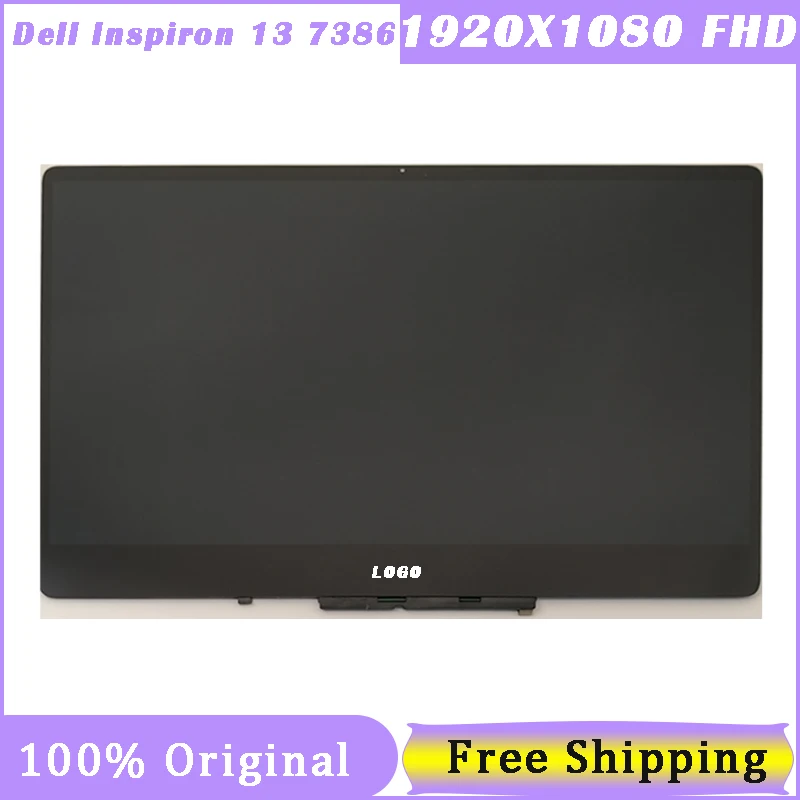 

Сенсорный экран 13,3 дюйма для Dell Inspiron 13 7386 P91G P91G001, сменная панель дисплея в сборе 1920*1080 FHD с рамкой