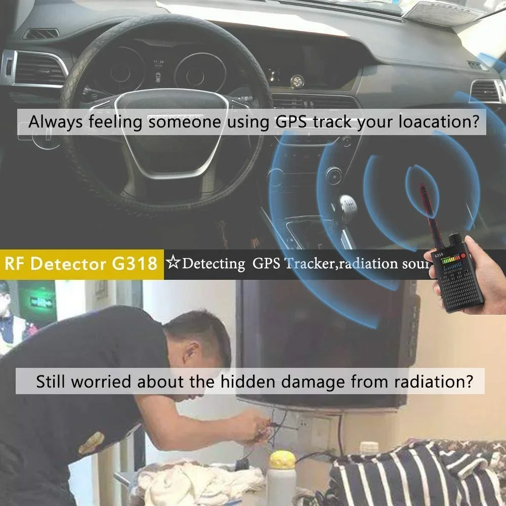 Détecteur de signal GPS anti-espion, appareil de caméra anti-espion, traqueur GPS Candid, WiFi, audio, caméra de salle de bain, 101Bug, découverte des poignées, etc.