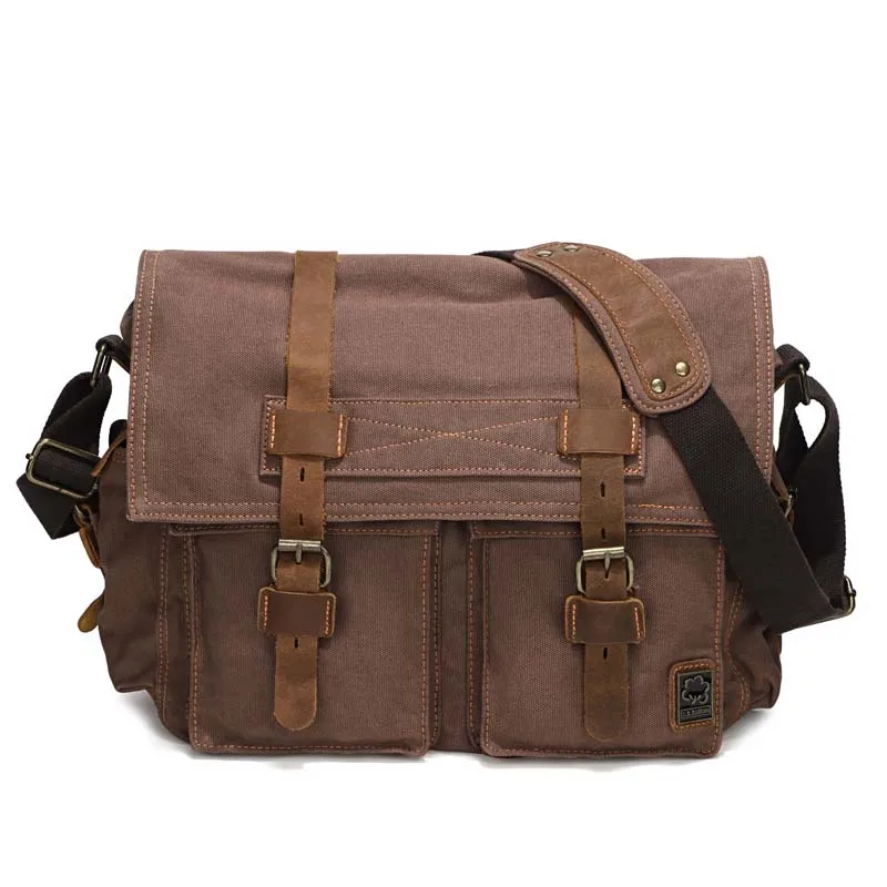 Vintage Canvas Leather Men Messenger Bag I AM Legend Shoulder Bags Big Crossbody Satchel Shoulder Laptop Bag