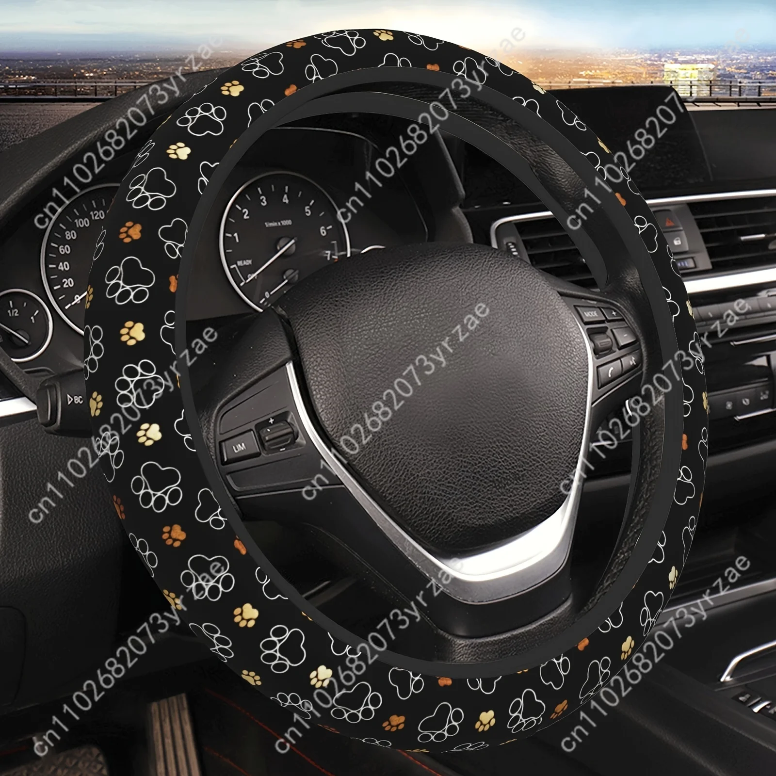 

Pet Paw Car Steering Wheels Cover Universal Type Environmental Friendly Comfortablenon-slip Breathable Steering Wheel Wrap