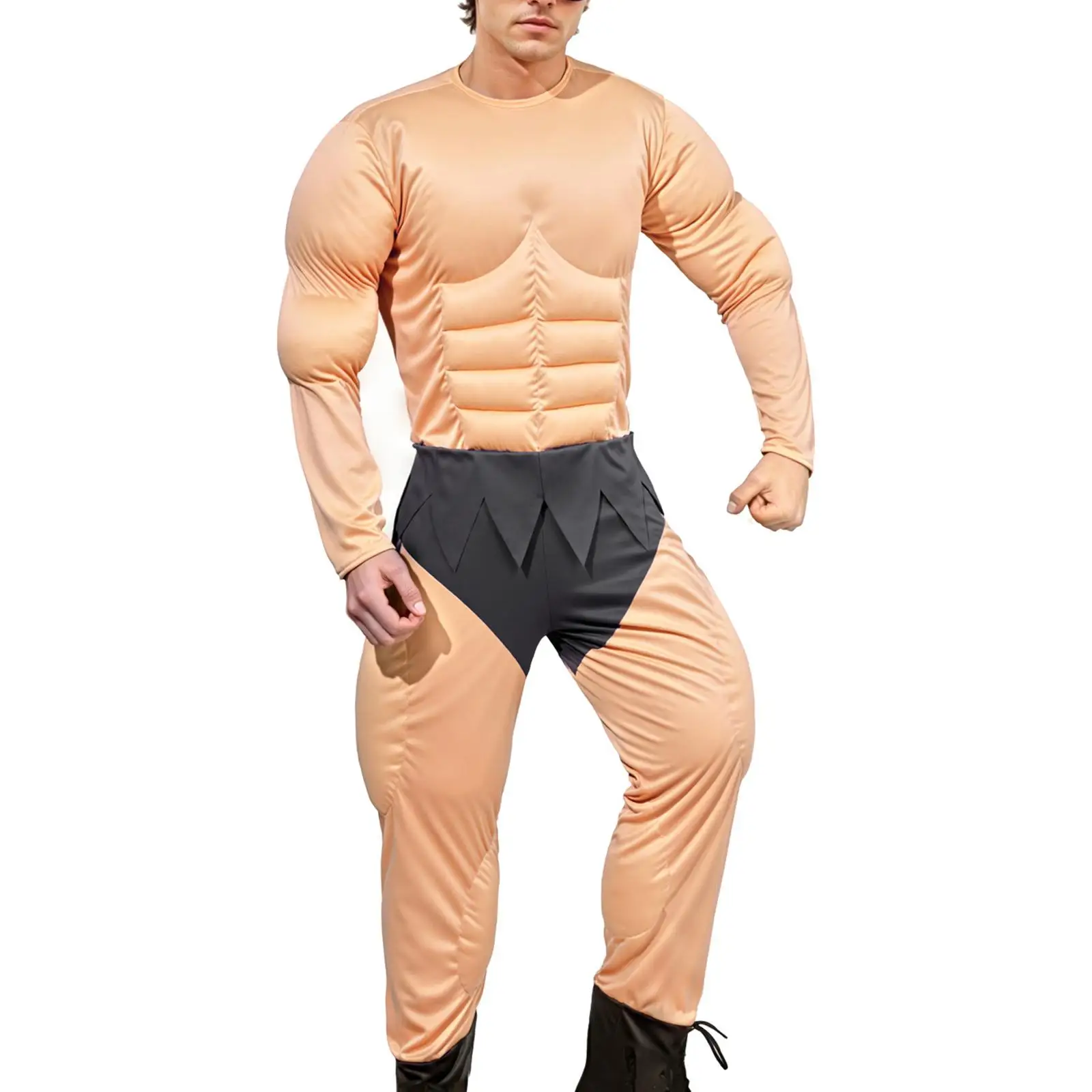 

Мужской комбинезон с эффектом мускулистости, модный, с подкладкой, для дня рождения, карнавала, вечеринки