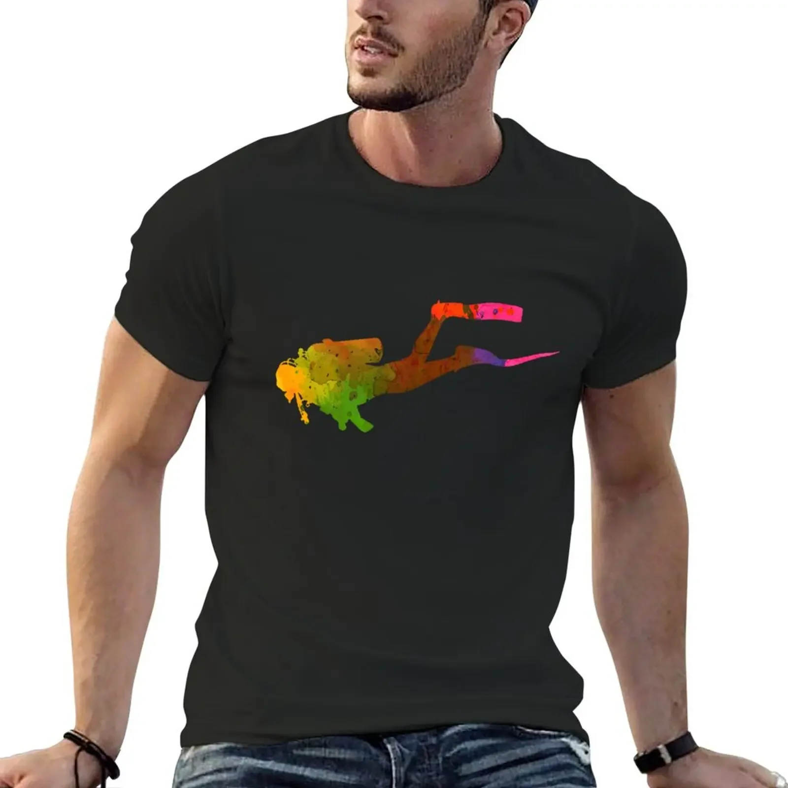 

Scuba Diver Colorful Scuba Diving T-Shirt new gifts and t-shirts man t shirt T-shirts for men cotton