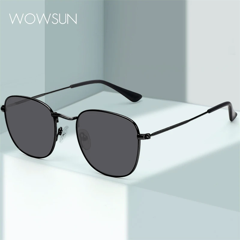 

WOWSUN Retro Square Metal Sunglasses Unisex Classic Polarized Sunglasses UV400 Sun Glasses