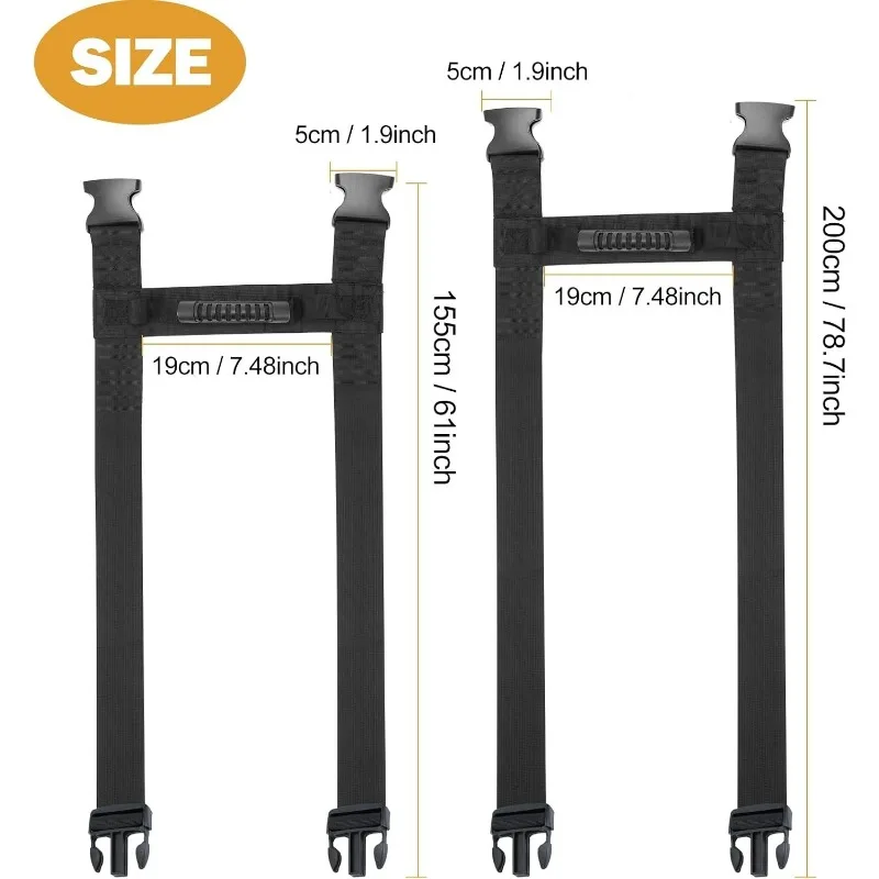 1PC Heavy‑Duty Nylon H‑Shaped Carrying Strap, Adjustable Handheld Belt for Moving Lifting Heavy Boxes, for Cylinder Camping Mat