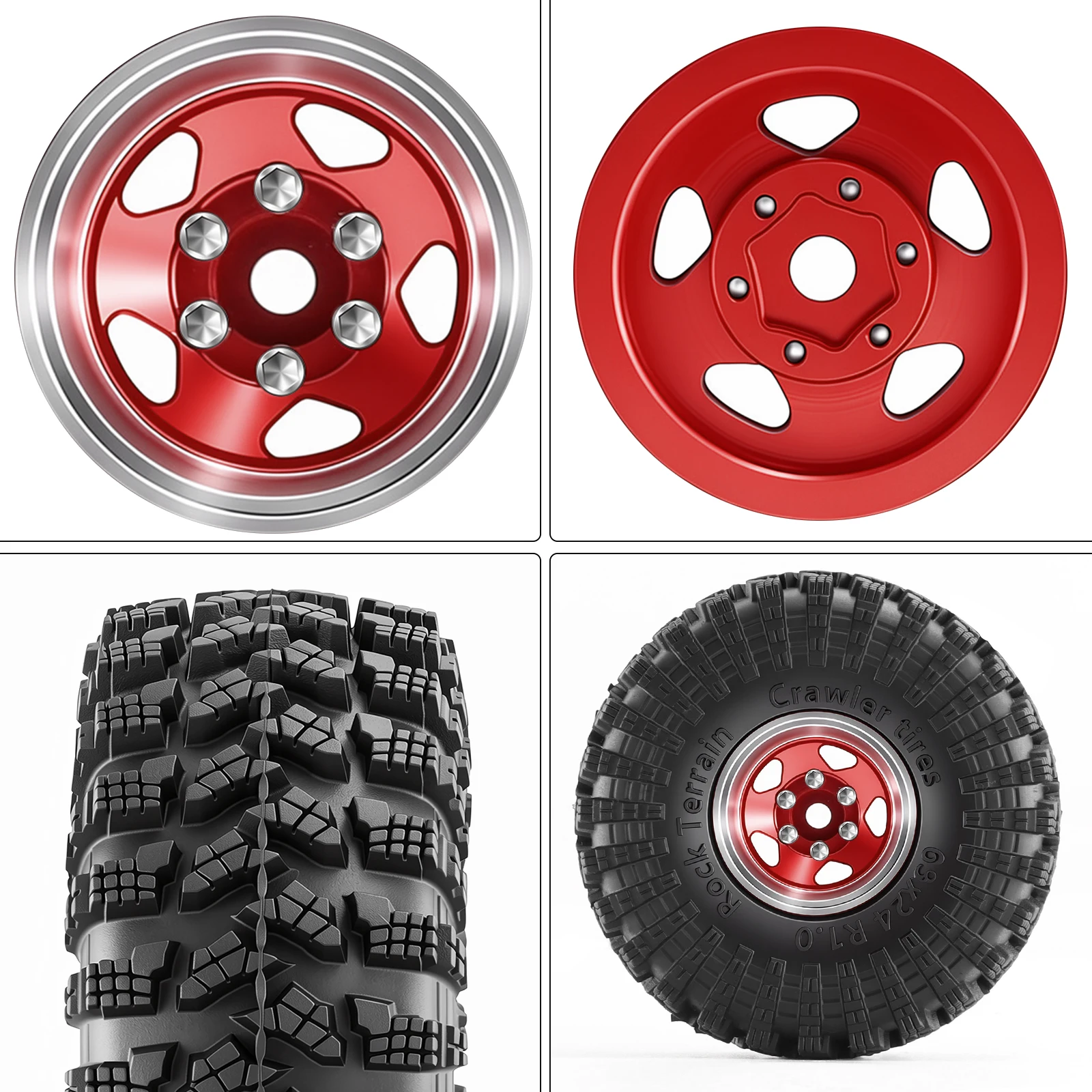 4pcs 1.0 inch (63mm) Beadlock - Wheel Rim Rc ulasan dan harga