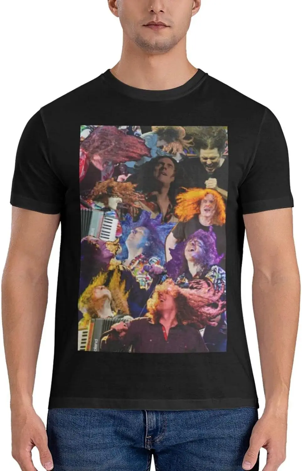 Weird Al Yankovic T-Shirts Men's Casual Cotton Short Sleeve Shirt Crew Neck Shirt Tees Summer Black