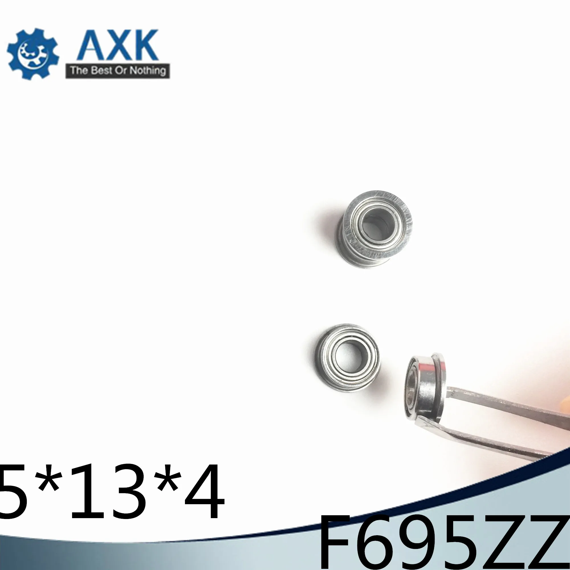 フランジ付きボールベアリングf695-zz-f619-5zzabec-5-5x13x4mm-10個