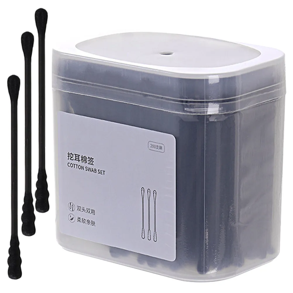 Disposable Cotton Swabs Ear Cleaning Swabs Double-Tipped Soft Tips Strong Adsorption Safe for Earwax Removal Face Makeup