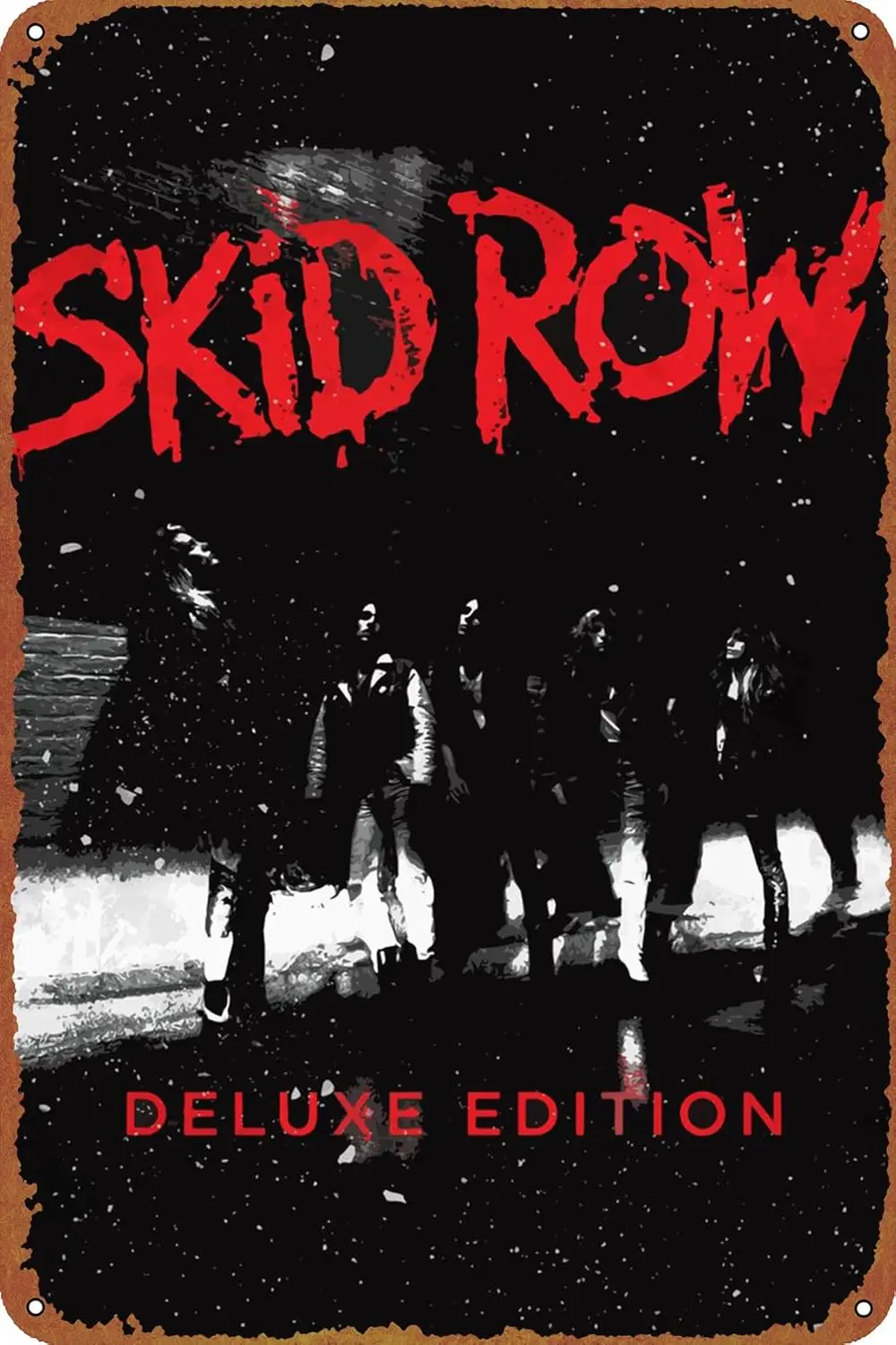 Skid Row Poster Metal Plaque Tin Sign,Vintage Metal Pub Club Cafe bar Home Wall Art Decoration Poster Retro es-aluminum