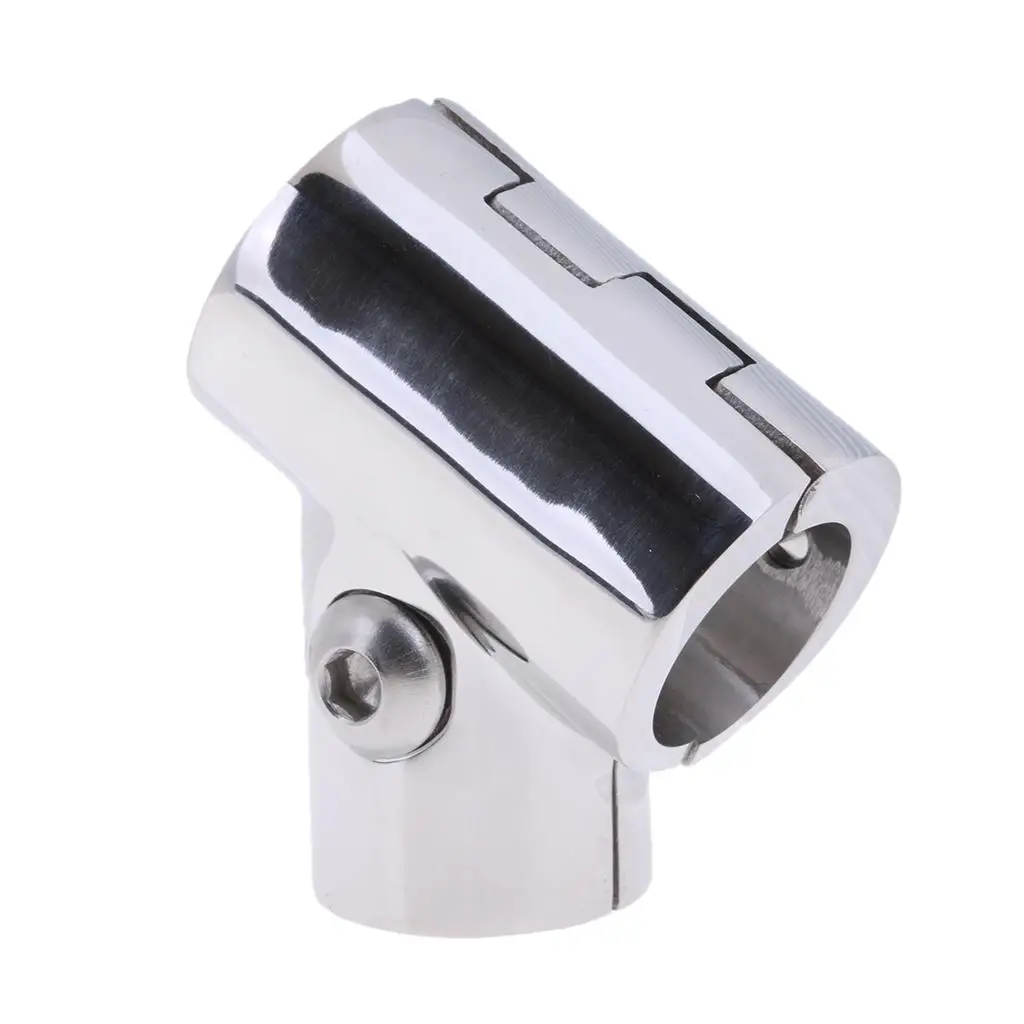 22mm Boat Handrail Fitting 60 Degree Tee 3 Way - 316 Stainless Steel