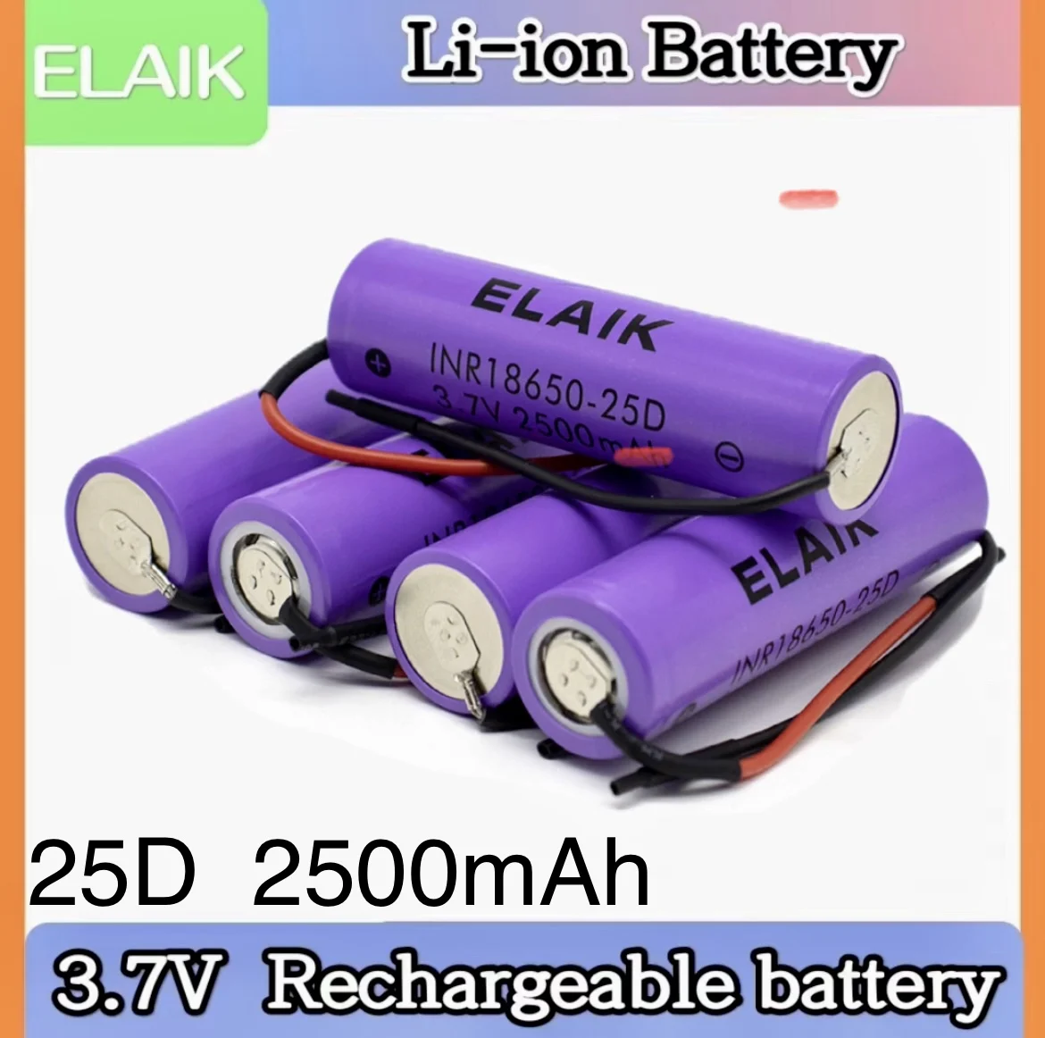 1-20 sztuk nowy oryginalny 3.7v 18650 25D 2500mAh akumulatory litowe ciągłe rozładowanie 20A dla elektronarzędzi dronów + drut