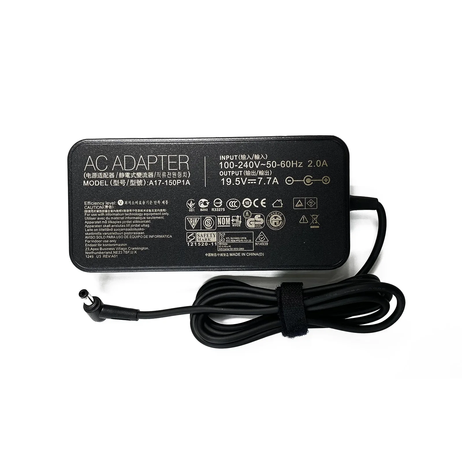 Imagem -04 - Carregador Adaptador ac para Laptop Asus 19.5v 7.7a 150w 5.5x2.5 mm Asus L5800d G72gx G50vt L5500d L5500c Gl752vw G550jx G550 Gl552 G73jw