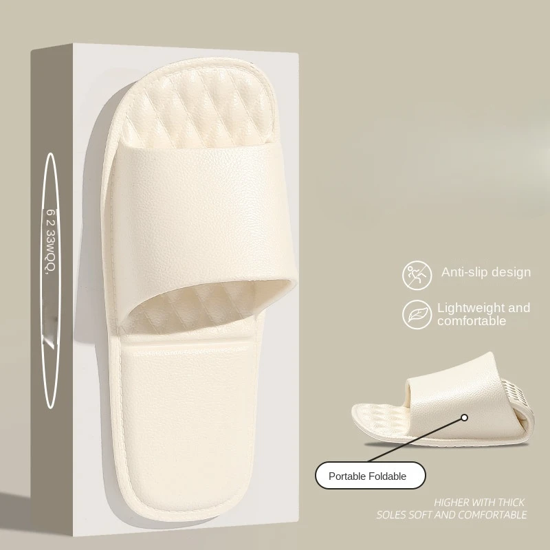 

Folding slippers summer men portable travel hotel bathroom sandals women summer bath non-slip cool slippers men