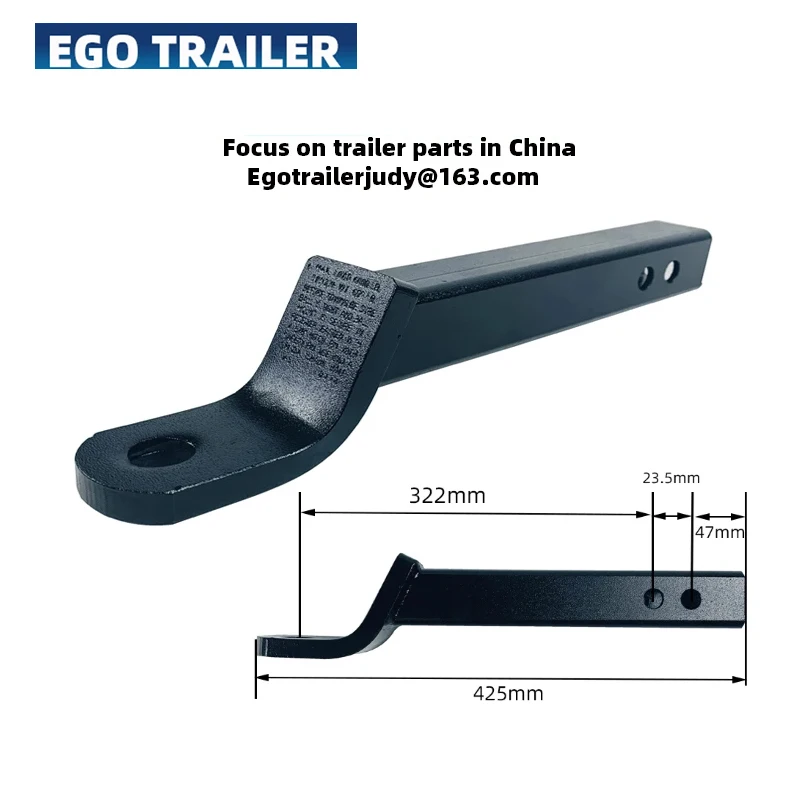 EgoTrailer Extended Long Shank 2inch dropTowbar Tow Bar Ball Mount Tongue Hitch 3t Trailer Car Caravan Boat parts accessories