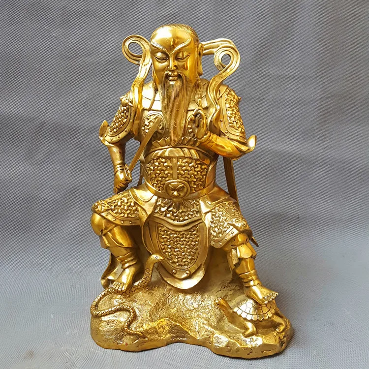 effective HOME House Shop hall lobby business Exorcise evil spirits talisman God Emperor Xuanwu Great Zhenwu brass statue