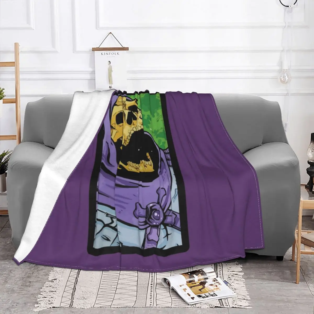 SKELETOR Blanket he man and the masters of the universe Fleece Awesome Warm Throw Blankets for Home Restaurant Autumn/Winter