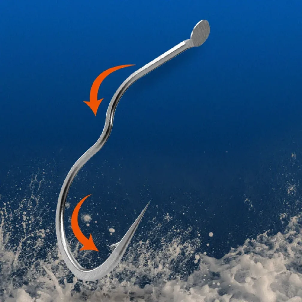 50 قطعة خطاف صيد السمك من الفولاذ الكربوني العالي المتين مع خطاف صيد السمك مضاد للانزلاق ملحقات أدوات صيد الأسماك الشائكة الحادة #3