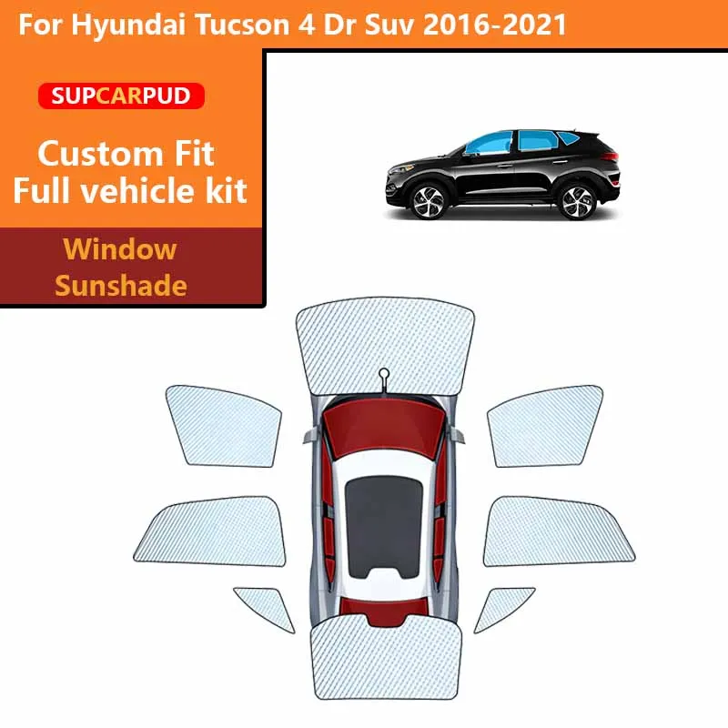 

Солнцезащитные шторки для автомобиля, защита от ультрафиолета, для Hyundai Tucson 4 Dr Suv 2016-2021, для передних и задних боковых окон