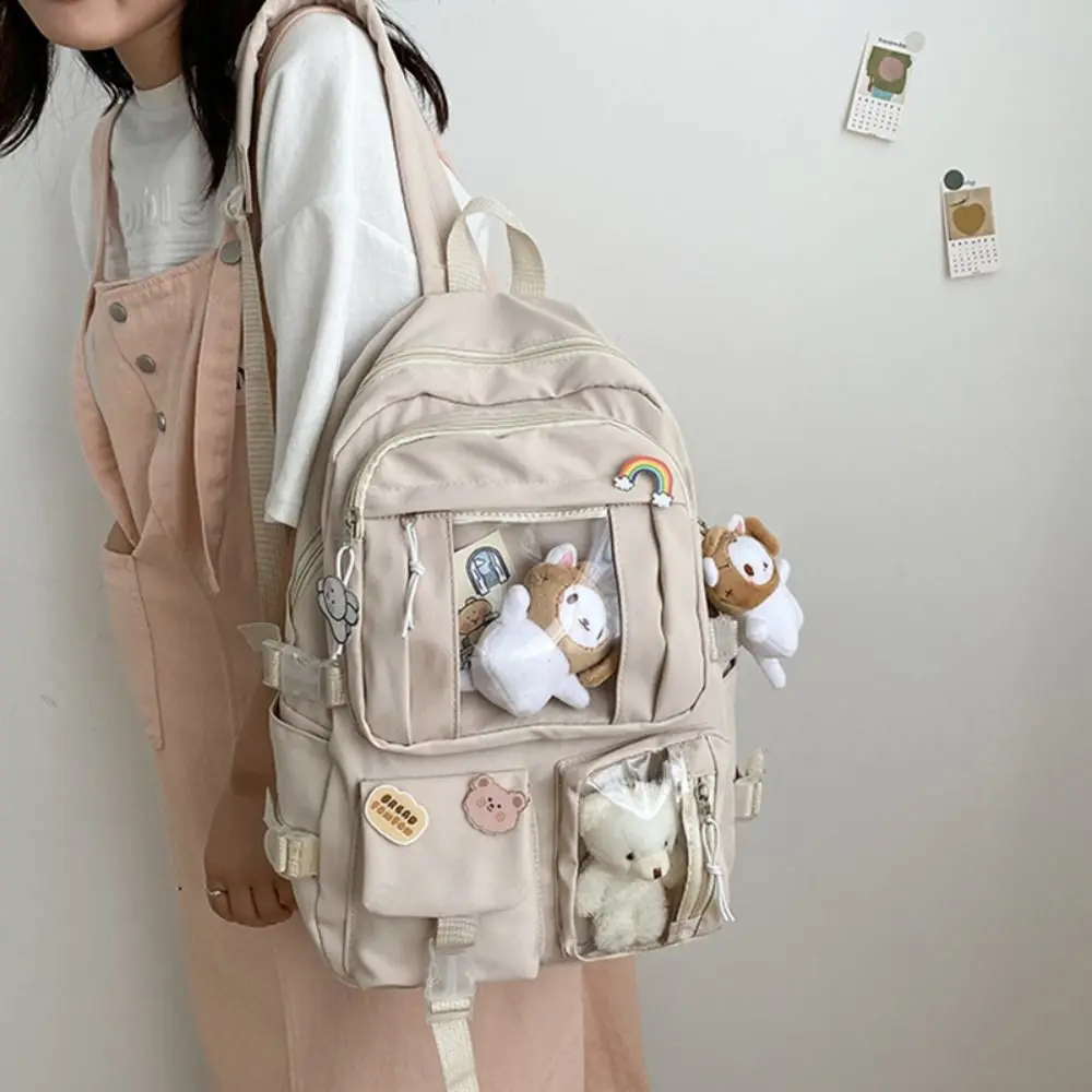 Borsa per libri in Nylon zaino per College di grande capacità borsa da scuola per studenti di moda borsa da viaggio per ragazzi carini per ragazze