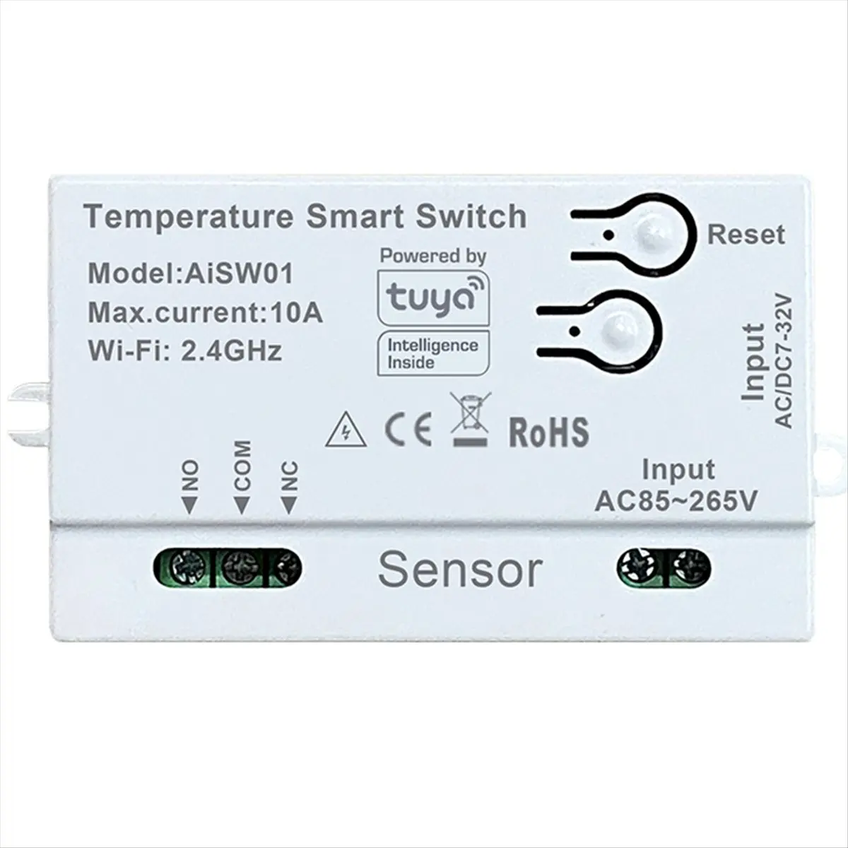 

L77A Tuya WiFi Temperature Switch Sensor 2.4G WiFi Temperature Switch Sensor Smart Switch with 2M Temperature Probe