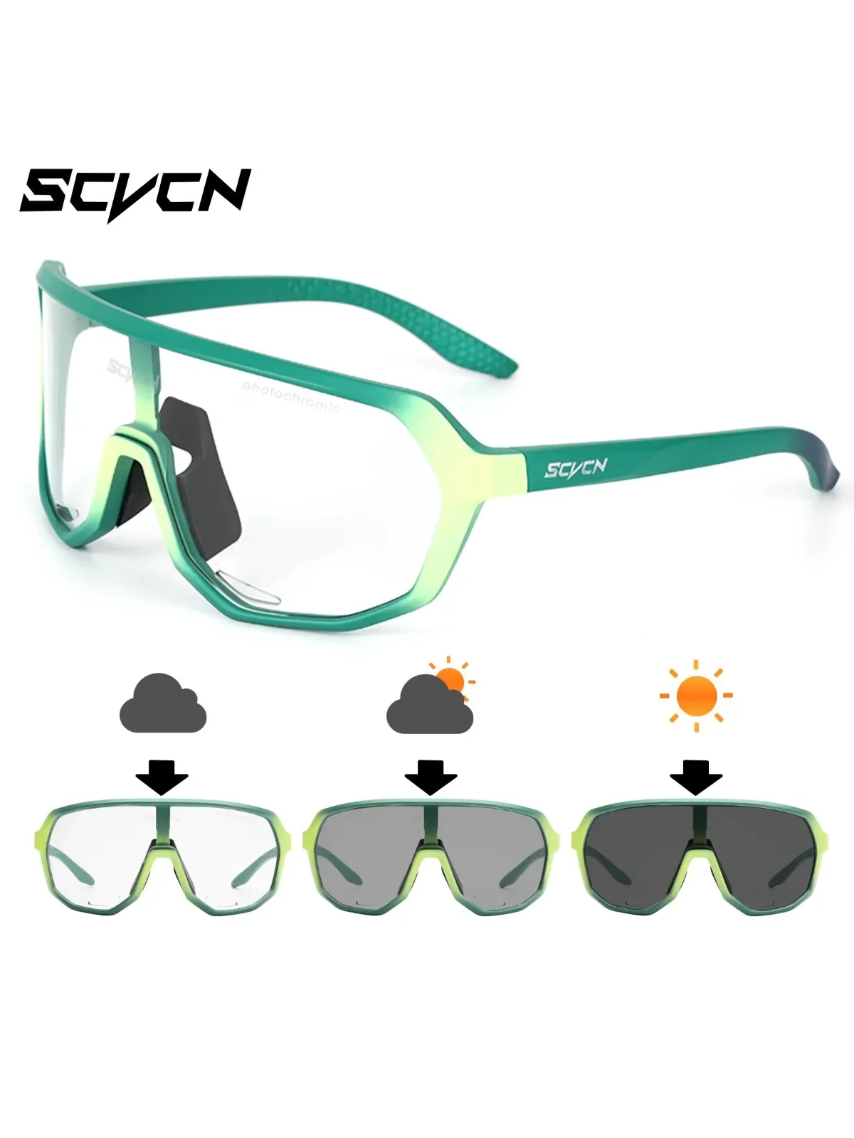 AliExpress SCVCN Photochromic Cycling Glasses Fishing Bike Sunglasses Men Women Glasses MTB Sports Running Fishing Eyewear Bicycle Goggles