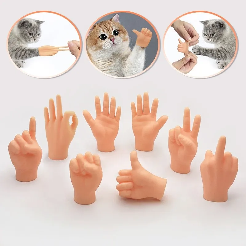 Children Novelty Funny Mini Hand Toy - Creative Soft Silicone Fingertip Teasing Cat Massage Pet Supplies For Kids