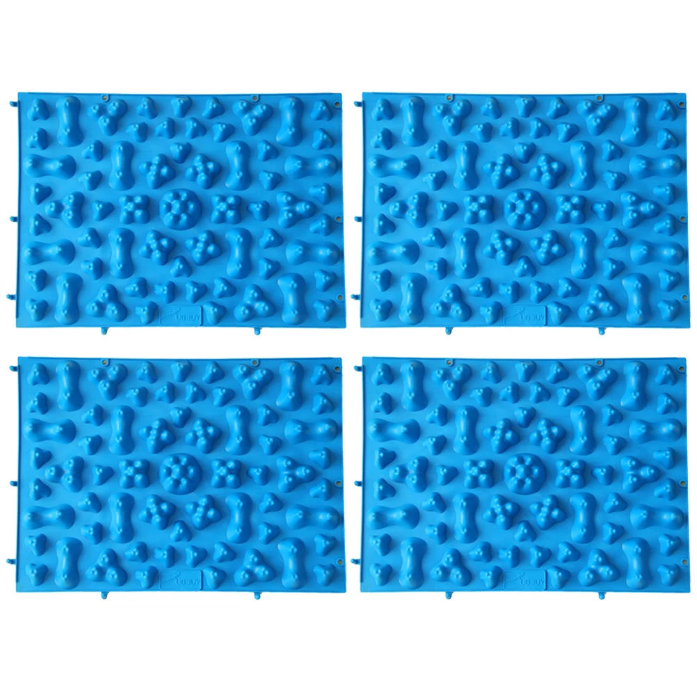 

4pcs Foot Massage Pad Yellow Acupressure Mat For Blood Circulation Tpe Material Office Senior Use Reflexology Plate