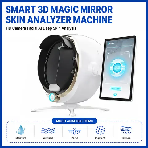 New AI 3D Facial Skin Analyzer Smart Magic Mirror Digital Detector Intelligent Imaging Deep Skin Scanner Care Facial Analyzer