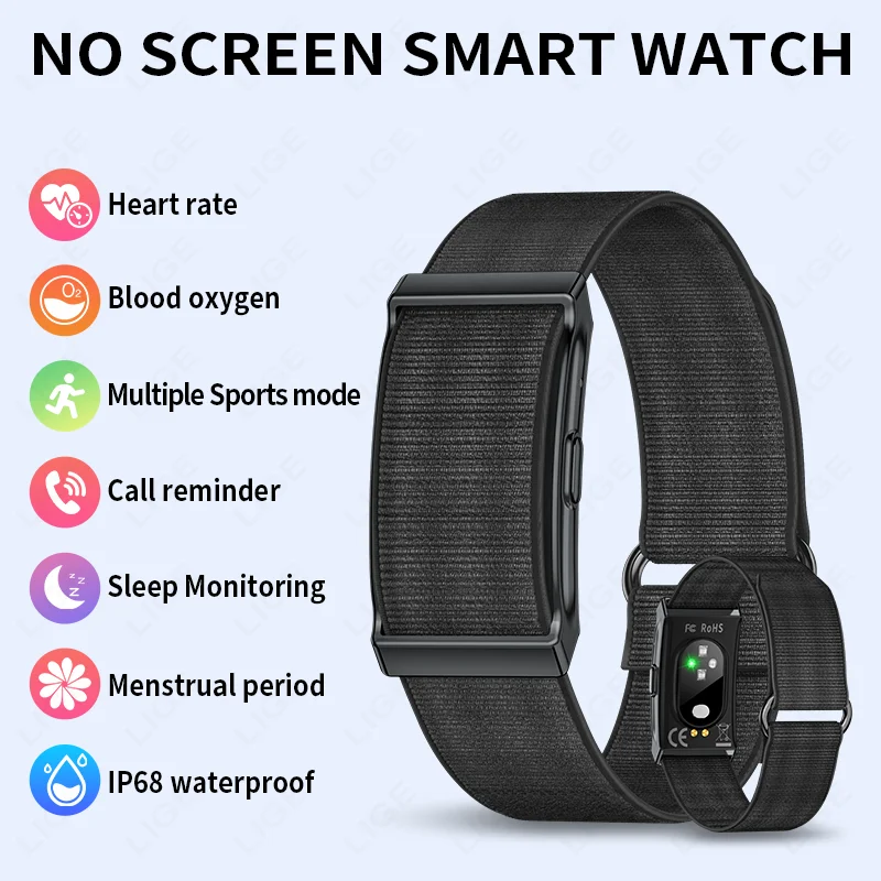 Pulsera Inteligente Deportiva LIGE 2026, Monitor de Ritmo Cardíaco, Sueño y Podómetro, Recordatorio de Llamadas, Resistente al Agua, para Hombres y Mujeres
