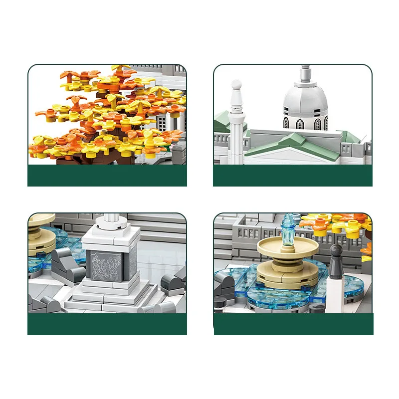 Klocki konstrukcyjne Londyn Anglia, model budowy, architektura nowoczesna, zabawka na prezent, symbol miasta, Plac Trafalgarz, klocki.