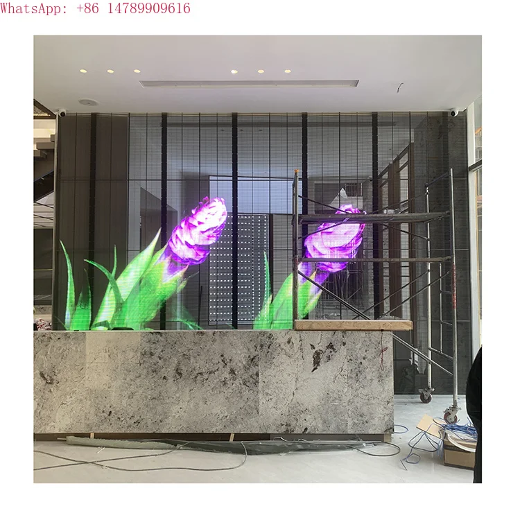 Display Screen High Refresh Rate Top-quality Indoor Video Full-color P2.6 6.25 Transparent LED Screen Shenzhen