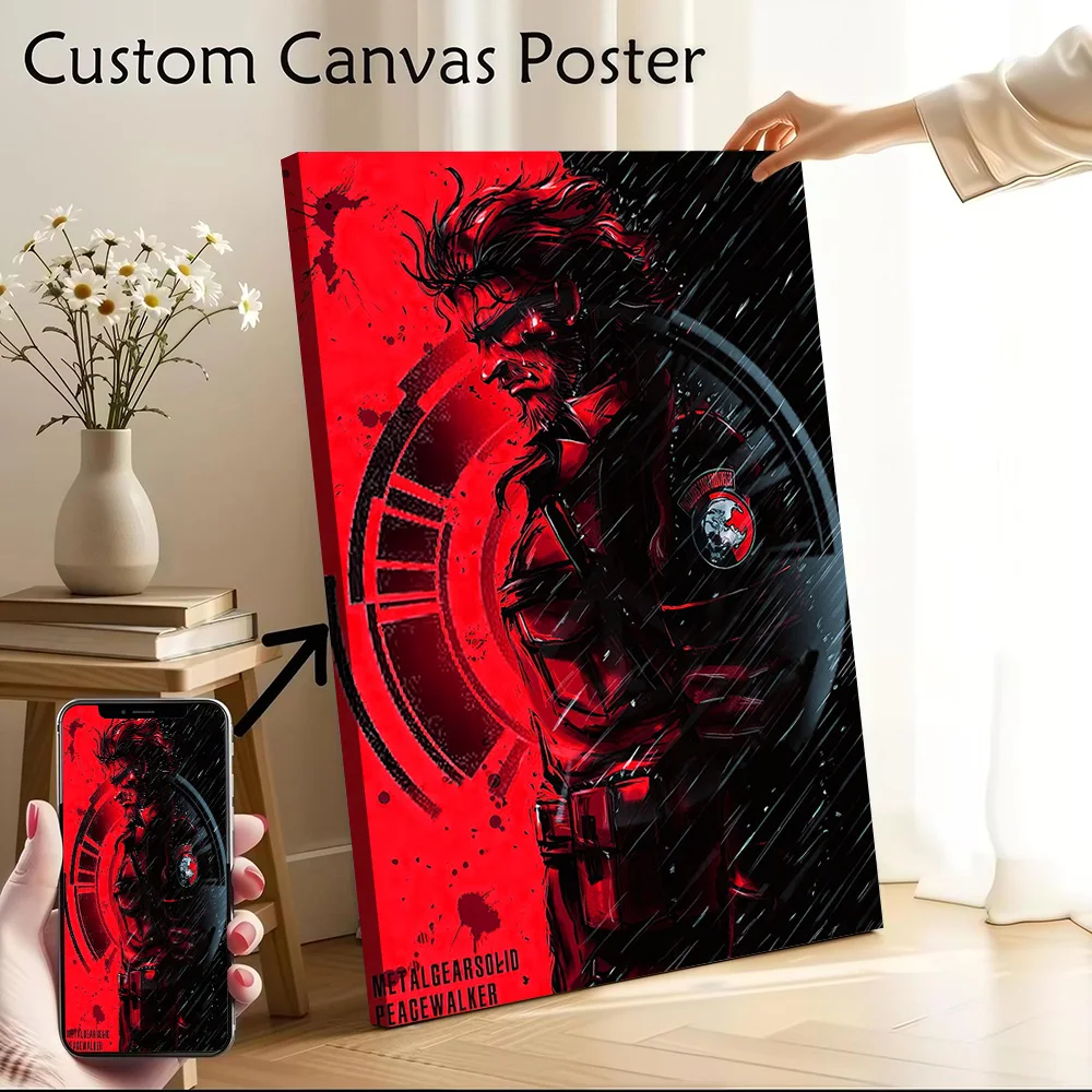 Metal Gear Solid: Peace Walker Artwork Canvas Poster Customizable Printed Canvas Painting Wall Art for Fans Room Decoration Home