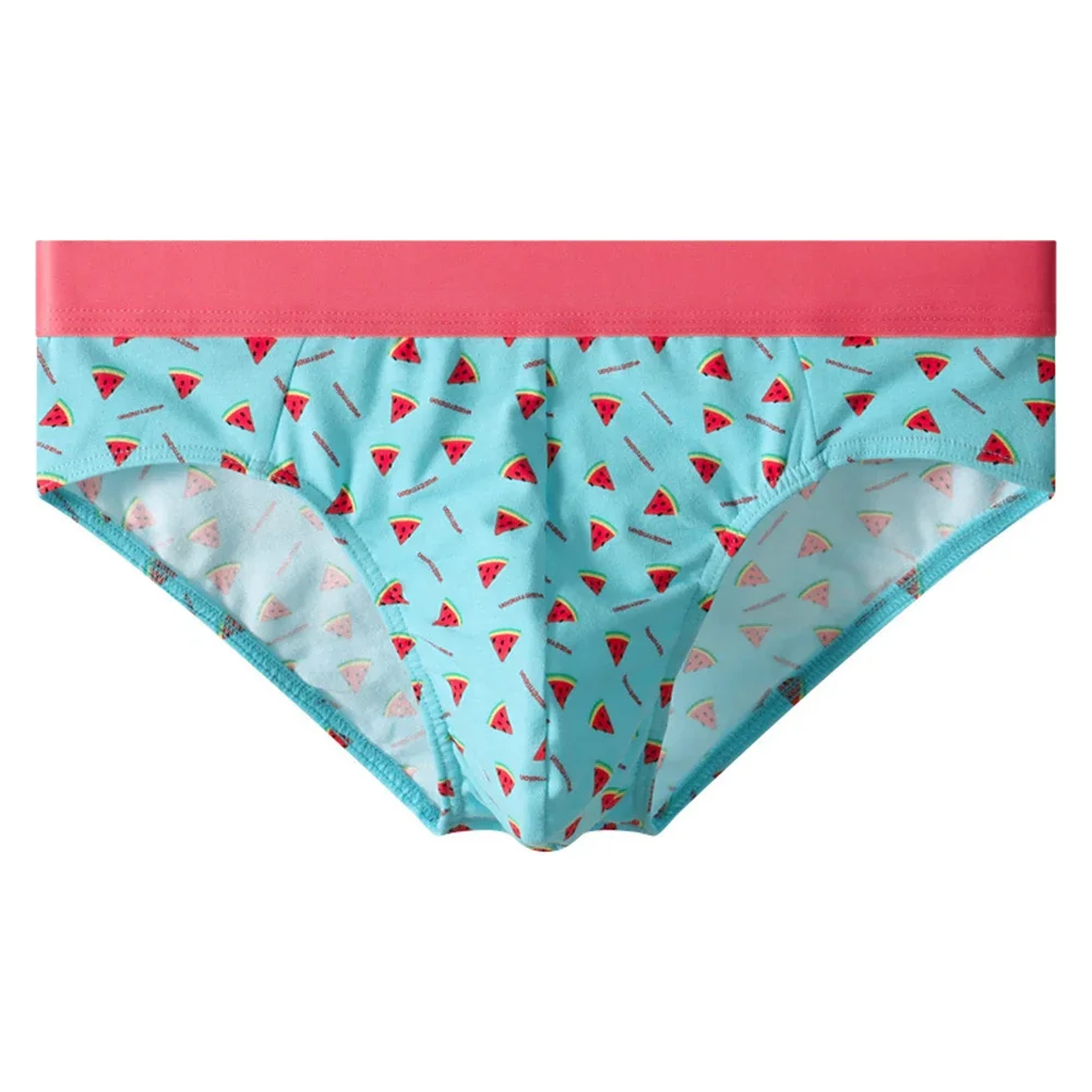 

Men's Breathable Cotton Underwear Briefs with Cute Printed Patterns Mid Rise Underpants Designed for Comfort and Style